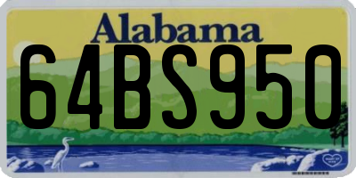 AL license plate 64BS950
