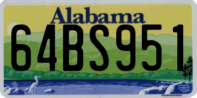 AL license plate 64BS951