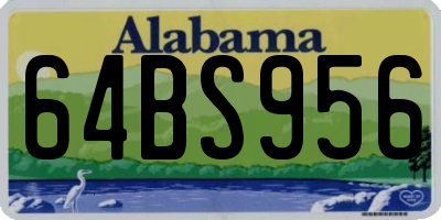 AL license plate 64BS956