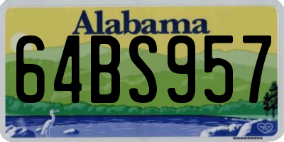 AL license plate 64BS957
