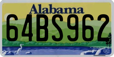 AL license plate 64BS962