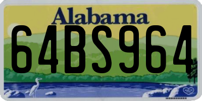 AL license plate 64BS964