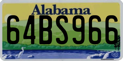 AL license plate 64BS966