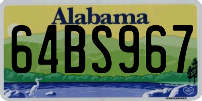 AL license plate 64BS967
