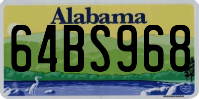 AL license plate 64BS968