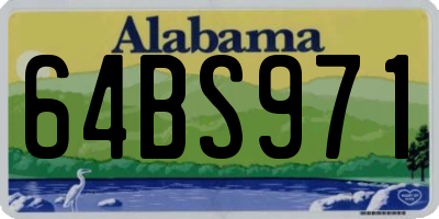 AL license plate 64BS971