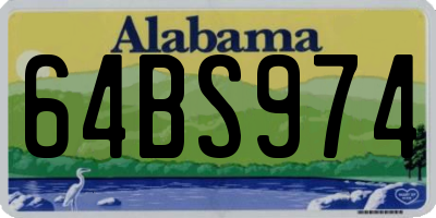AL license plate 64BS974