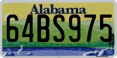AL license plate 64BS975