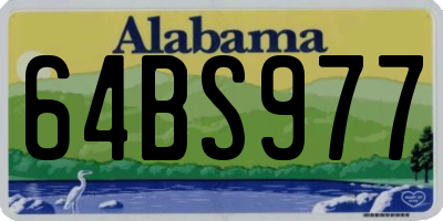 AL license plate 64BS977