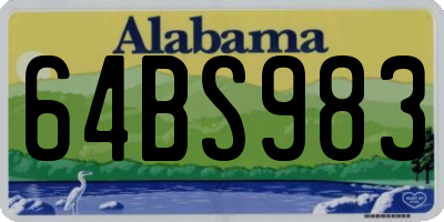 AL license plate 64BS983