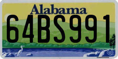 AL license plate 64BS991