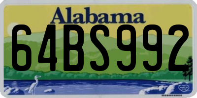 AL license plate 64BS992