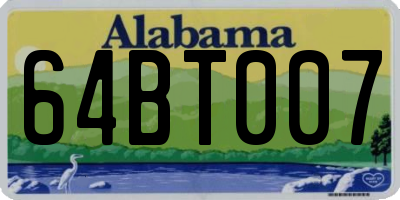 AL license plate 64BT007