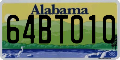 AL license plate 64BT010