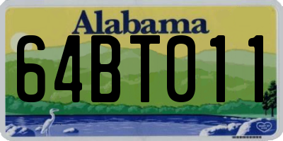 AL license plate 64BT011