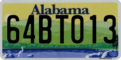 AL license plate 64BT013