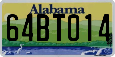 AL license plate 64BT014