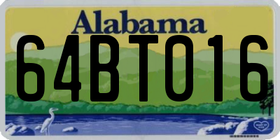 AL license plate 64BT016