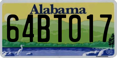 AL license plate 64BT017