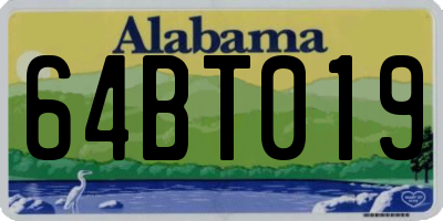 AL license plate 64BT019