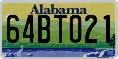 AL license plate 64BT021