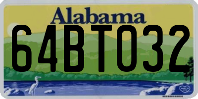 AL license plate 64BT032
