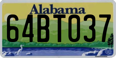 AL license plate 64BT037