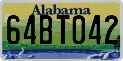 AL license plate 64BT042