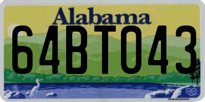 AL license plate 64BT043
