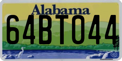 AL license plate 64BT044