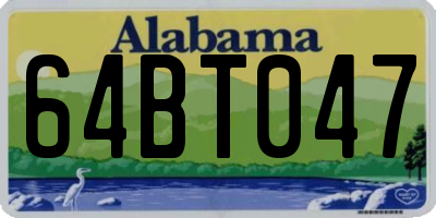 AL license plate 64BT047