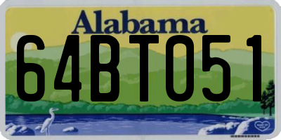 AL license plate 64BT051