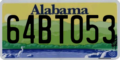AL license plate 64BT053