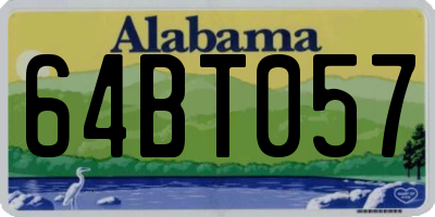 AL license plate 64BT057