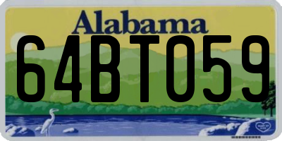 AL license plate 64BT059