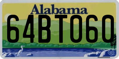 AL license plate 64BT060