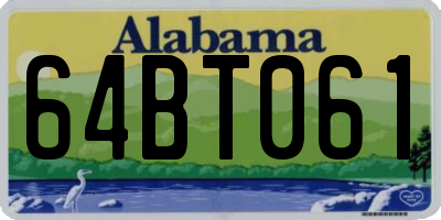 AL license plate 64BT061