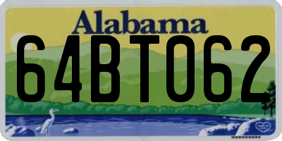 AL license plate 64BT062