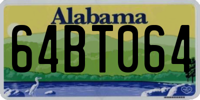 AL license plate 64BT064