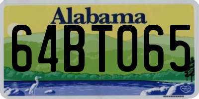 AL license plate 64BT065