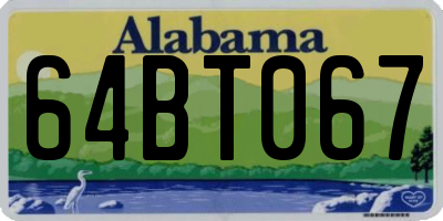 AL license plate 64BT067