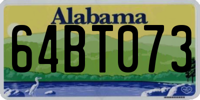 AL license plate 64BT073