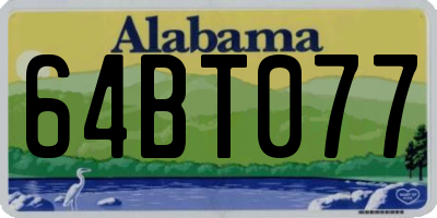AL license plate 64BT077