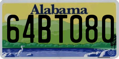 AL license plate 64BT080