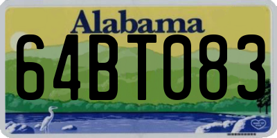 AL license plate 64BT083
