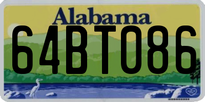 AL license plate 64BT086
