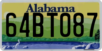 AL license plate 64BT087