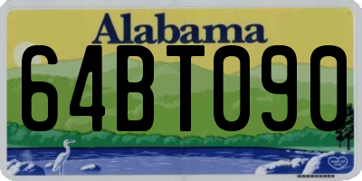 AL license plate 64BT090