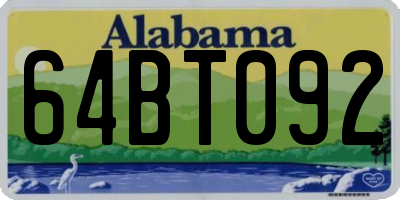 AL license plate 64BT092