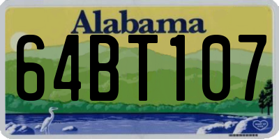 AL license plate 64BT107